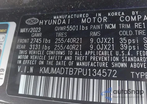 2023 Genesis Gv70 2.5T Awd z USA, uszkodzony, nr VIN KMUMADTB7PU134572